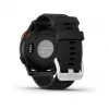 Garmin Approach S44 com luneta de alumínio prateada e pulseira de silicone preta