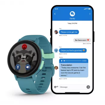 Garmin Bounce 2 GPS Wi-Fi LTE Relógio infantil turquesa