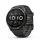 Garmin fēnix 9 Pro – inReach, 43mm, Carbon Gray DLC Titanium com bracelete de silicone Black/Pebble Grey