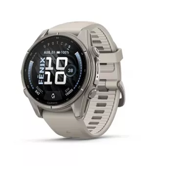 Garmin fenix 9 43 mm Titanium com bracelete Fog Grey