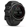 Garmin fenix 9 – 47mm, titânio Carbon Grey DLC com bracelete de silicone preta
