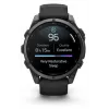 Garmin fenix 9 – 47mm, titânio Carbon Grey DLC com bracelete de silicone preta
