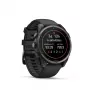 Garmin fenix 9 – 47mm, titânio Carbon Grey DLC com bracelete de silicone preta