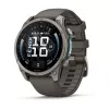 Garmin Fenix 9 – 47mm titânio com bracelete de silicone Pebble Grey