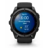 Garmin fenix 9 – 51 mm, Carbon Grey DLC Titanium com bracelete de silicone preta 010-04763-11