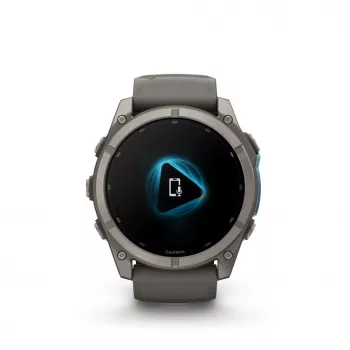 Garmin fenix 9 – 51 mm, titânio com bracelete de silicone Pebble Grey 010-04763-01