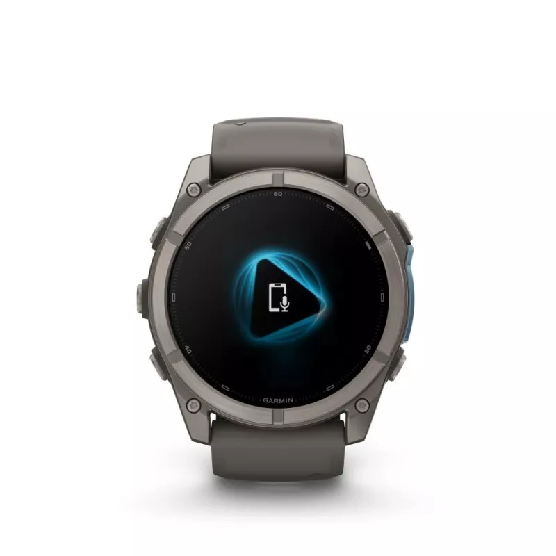 Garmin fenix 9 – 51 mm, titânio com bracelete de silicone Pebble Grey 010-04763-01