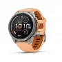 Garmin Fenix 9 Pro – inReach, 43mm, titânio com bracelete de silicone Shell Pink/Autumn Orange