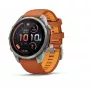 Garmin Fenix 9 Pro – inReach, 47 mm titânio com bracelete de silicone Autumn Orange/Spark Orange