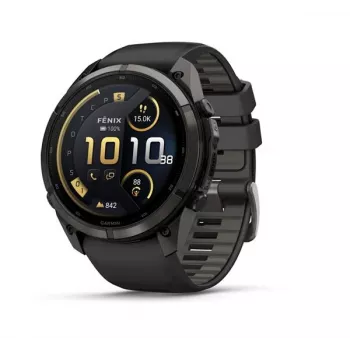 Garmin Fenix 9 Pro – inReach, 51 mm Carbon Gray DLC Titanium com bracelete de silicone Black/Pebble Grey