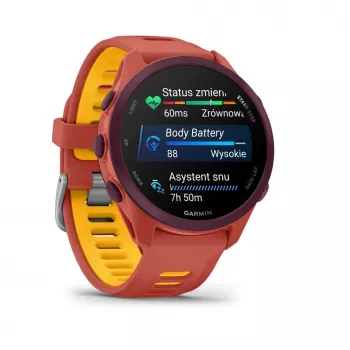 Garmin Forerunner 170 Music Relógio GPS de corrida, caixa Berry com bracelete vermelho-rosa/cor de manga