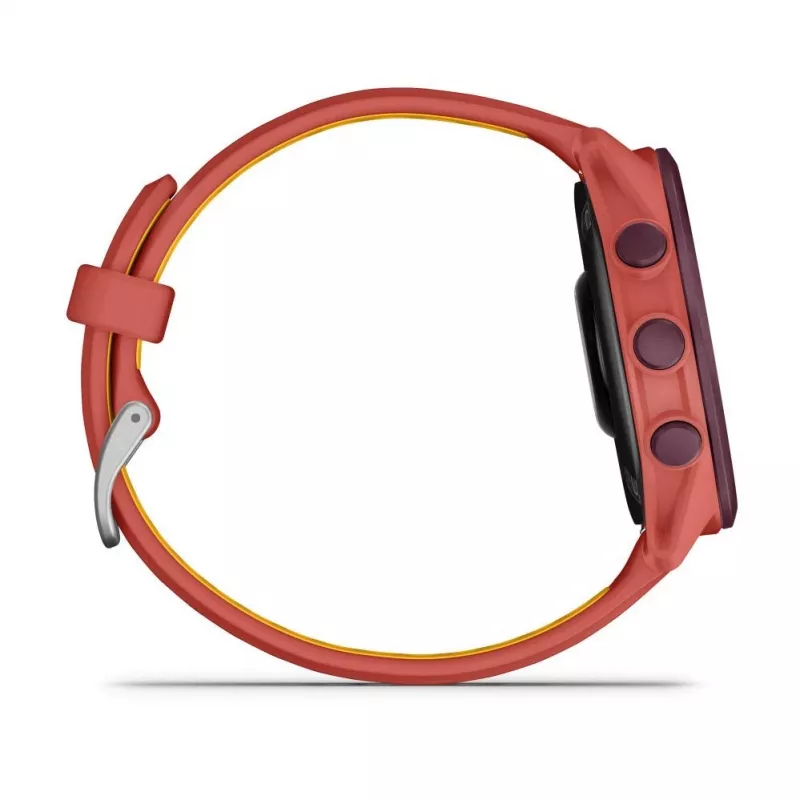 Garmin Forerunner 170 Music Relógio GPS de corrida, caixa Berry com bracelete vermelho-rosa/cor de manga