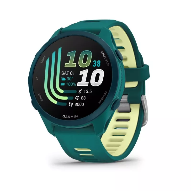 Garmin Forerunner 170 Music, verde-azulado com pulseira verde-azulada/citrino
