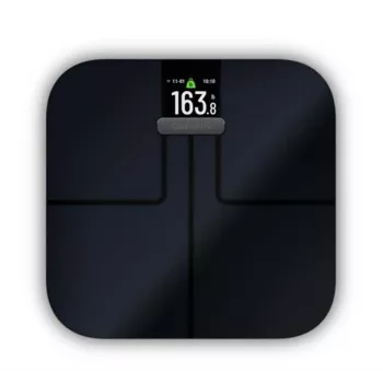 Garmin Index S2 balança inteligente preta com Wi-Fi, composição corporal, 16 perfis de utilizador