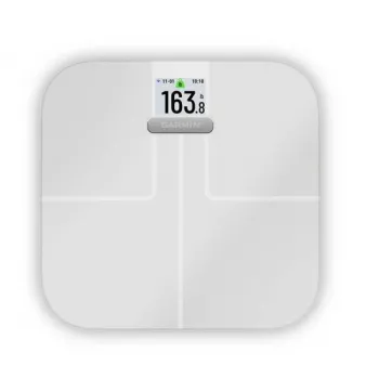 Garmin Index S2 Balança Inteligente (Branco) – Balança de Análise Corporal com Wi-Fi, Bluetooth, LCD a Cores