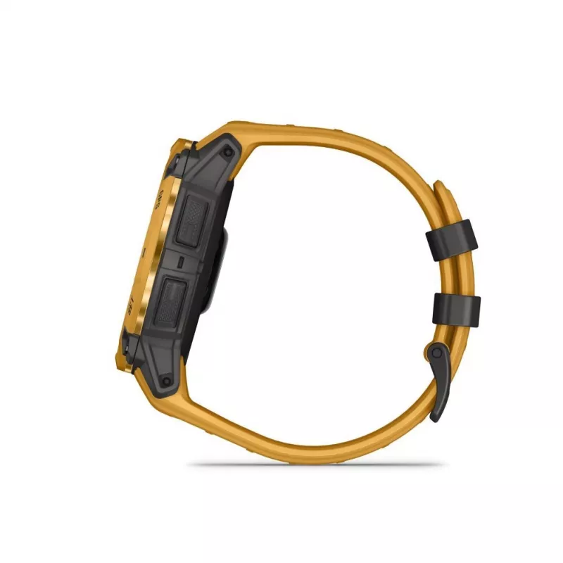 Garmin Instinct 3 – 50 mm, Solar Sunburst com bracelete Sunburst/cinzenta