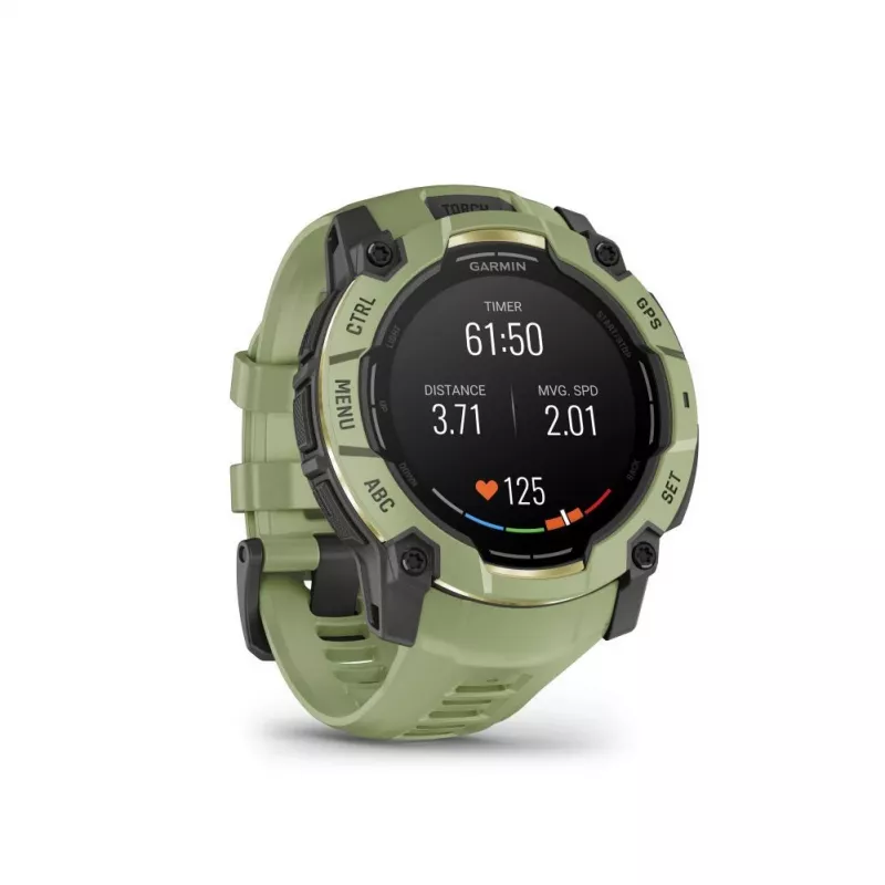 Garmin Instinct 3 50mm AMOLED smartwatch Fern Green com bracelete de silicone fern green