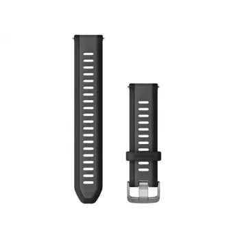 Pulseira de silicone Garmin Quick Release 20 mm preto/cinzento-ardósia 010-11251-AG