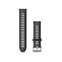 Pulseira de silicone Garmin Quick Release 20 mm preto/cinzento-ardósia 010-11251-AG