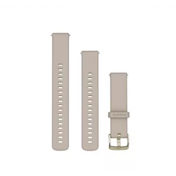 Garmin Bracelete de relógio Quick Release (18 mm) cinzento francês com fecho dourado claro