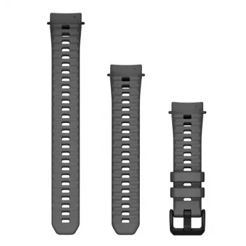 Pulseira de silicone Garmin QuickFit 20 mm em antracite para Instinct E 40 mm e modelos compatíveis