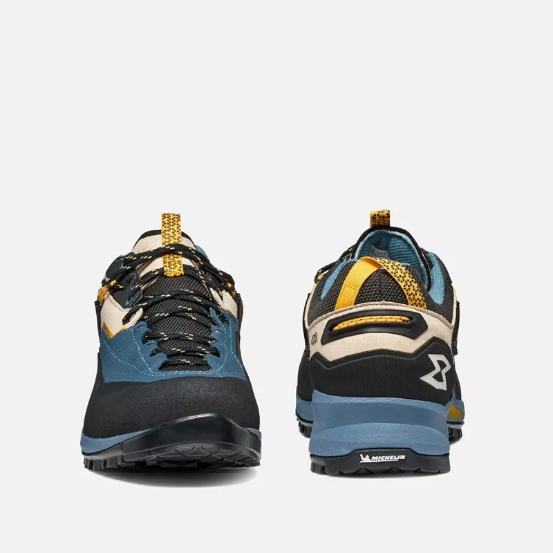 Sapatos de aproximação Garmont Akron GTX Fin Blue Citrus Orange EU 42,5