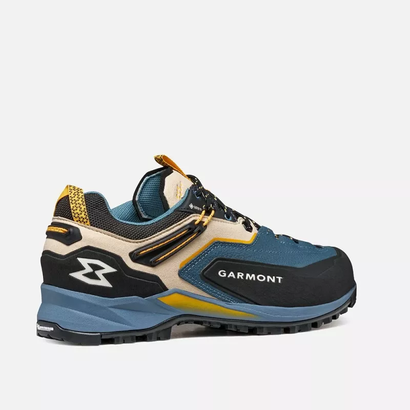 Sapatos de aproximação Garmont Akron GTX homem Fin Blue/Citrus Orange tamanho 45