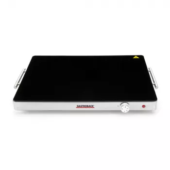 Gastroback 42491 Design placa de aquecimento – 200 W, aço inoxidável e vidro, 120 °C