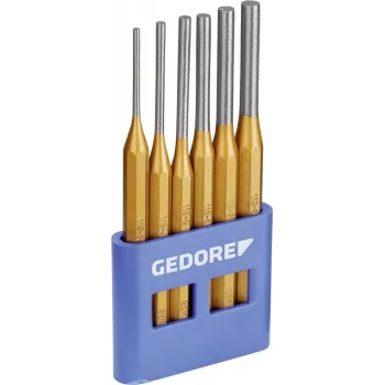 Conjunto de 6 punções GEDORE com suporte de PVC, DIN 6450, aço cromo-vanádio, brunido 8757670