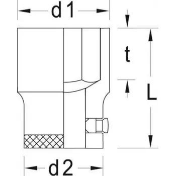 GEDORE 6271190 Chave de caixa sextavada com encaixe de 3/4