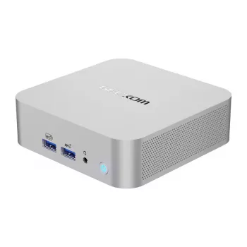 GEEKOM A8 Mini PC, AMD Ryzen 7 8745HS, 16GB DDR5, 1TB SSD PCIe Gen4, Windows 11 Pro, preto