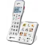 Geemarc AmpliDECT 595 Telefone sem fios para seniores com fotografias, atendedor de chamadas, teclas de fotografia, ecrã iluminado, Branco