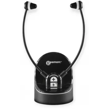 Auscultador sem fios Geemarc CL7370 com microfone sob o queixo - preto