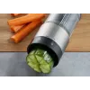 GEFU FLEXICUT Cortador de frutas e legumes, mandolina manual, contínuo 1-5 mm, aço japonês para lâminas, preto/prateado