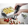 GEFU FLEXICUT Cortador de frutas e legumes, mandolina manual, contínuo 1-5 mm, aço japonês para lâminas, preto/prateado