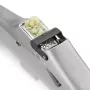 Espremedor de alho GEFU GARLICO, espremedor de alho em aço inoxidável com pino de limpeza integrado, punho ergonómico, apto para máquina de lavar louça, prateado