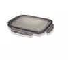 GEFU Preppo Conjunto de 3 recipientes para especiarias, aço inoxidável e vidro, 100 ml cada, herméticos, empilháveis, prateado/transparente
