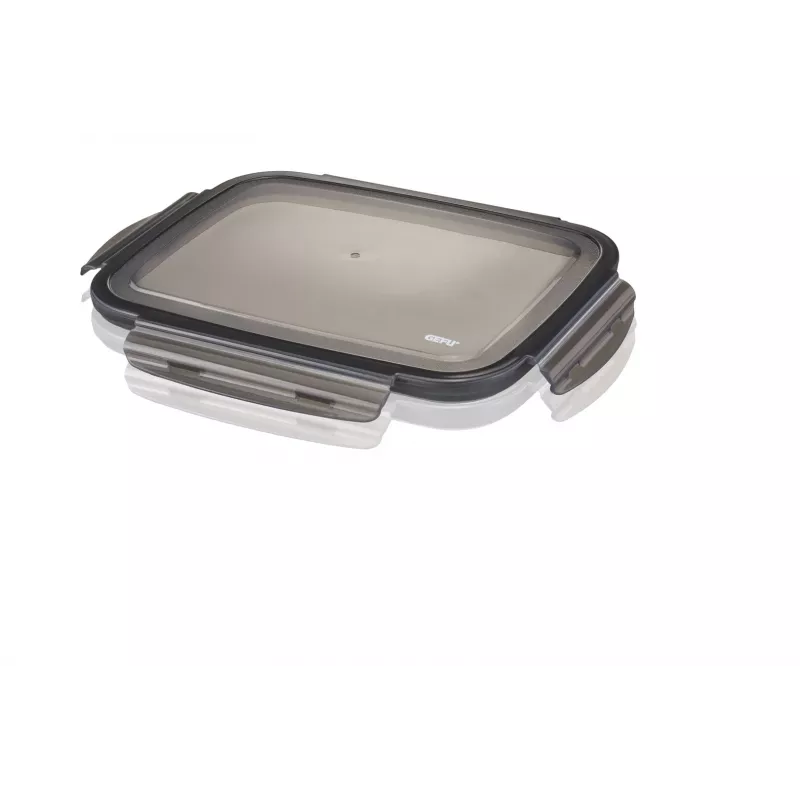 GEFU Preppo Conjunto de 3 recipientes para especiarias, aço inoxidável e vidro, 100 ml cada, herméticos, empilháveis, prateado/transparente