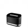 GEFU SMARTLINE Organizador de Mesa Suporte, Aço Inoxidável & Preto, Base Antiderrapante, Adequado para Máquina de Lavar Louça, 10 x 14 cm