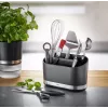 GEFU SMARTLINE Organizador de Mesa Suporte, Aço Inoxidável & Preto, Base Antiderrapante, Adequado para Máquina de Lavar Louça, 10 x 14 cm