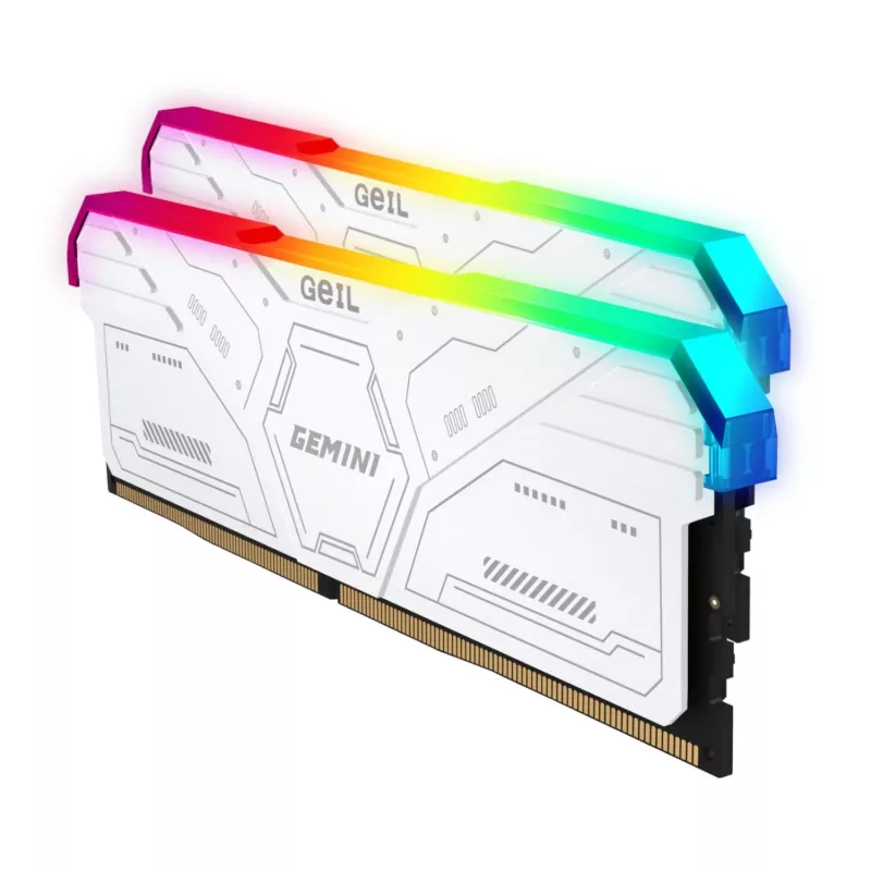 Geil Gemini RGB 64GB Kit (2x32GB) 6000MHz DDR5 Memória para Desktop Gaming - Branco