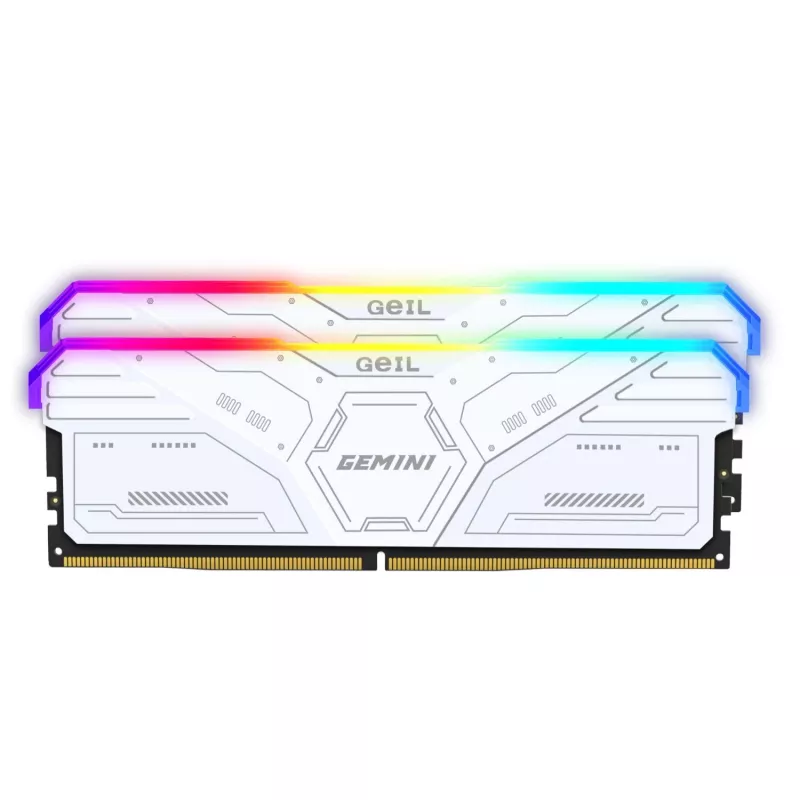 Geil Gemini RGB 64GB Kit (2x32GB) 6000MHz DDR5 Memória para Desktop Gaming - Branco