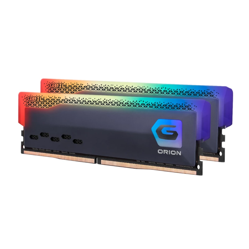 Geil Orion RGB kit de memória RAM gaming para desktop 16GB (2x8GB) 3600MHz DDR4 - cinzento