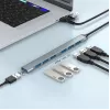 Gembird hub USB 3.2 Gen 2 de 7 portas - 6x USB-A 2.0 + 1x USB-A 3.2, prateado