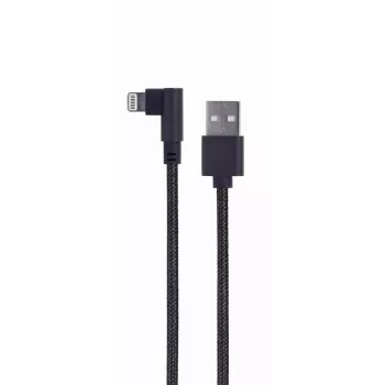 GEMBIRD Ficha angular Cabo USB-A para Lightning de 8 pinos entrançado 0,2 m preto