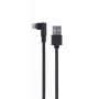 GEMBIRD Ficha angular Cabo USB-A para Lightning de 8 pinos entrançado 0,2 m preto
