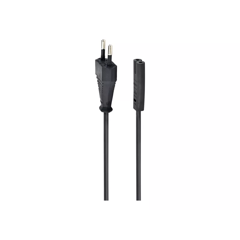 GEMBIRD Cablexpert PC-184-VDE Cabo de alimentação, C7, certificado VDE, Preto, 1,8 m