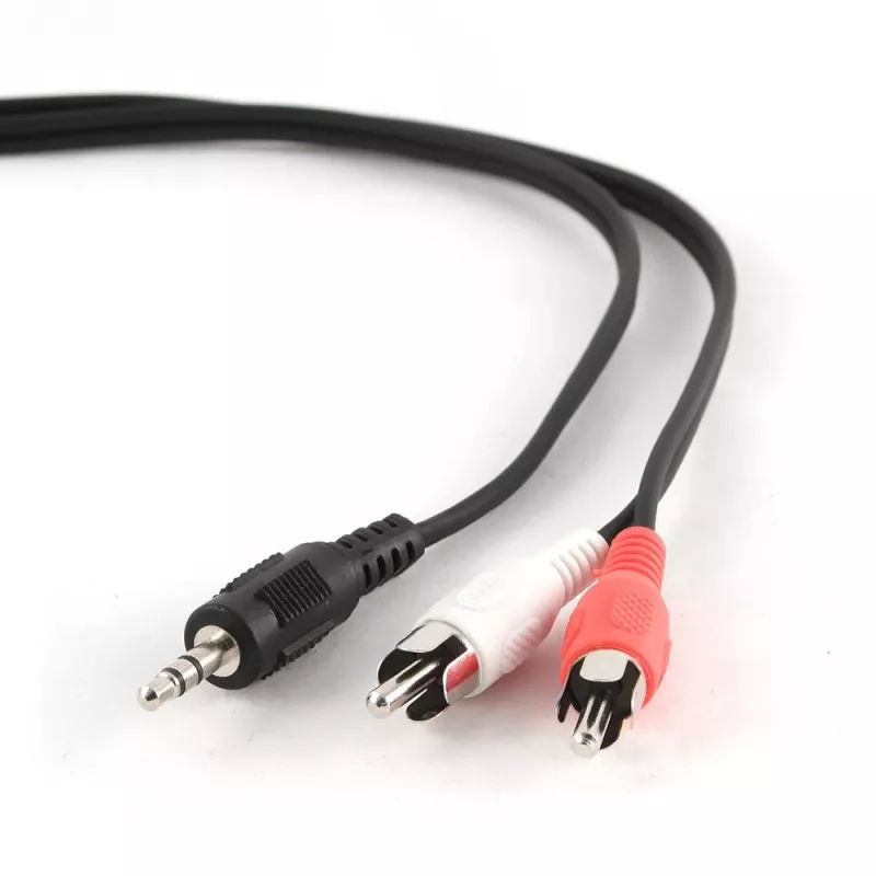 Gembird CCA-458-5M Cabo de áudio jack 3,5mm para 2x RCA macho-macho 5m