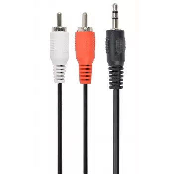 Gembird CCA-458-5M Cabo de áudio jack 3,5mm para 2x RCA macho-macho 5m