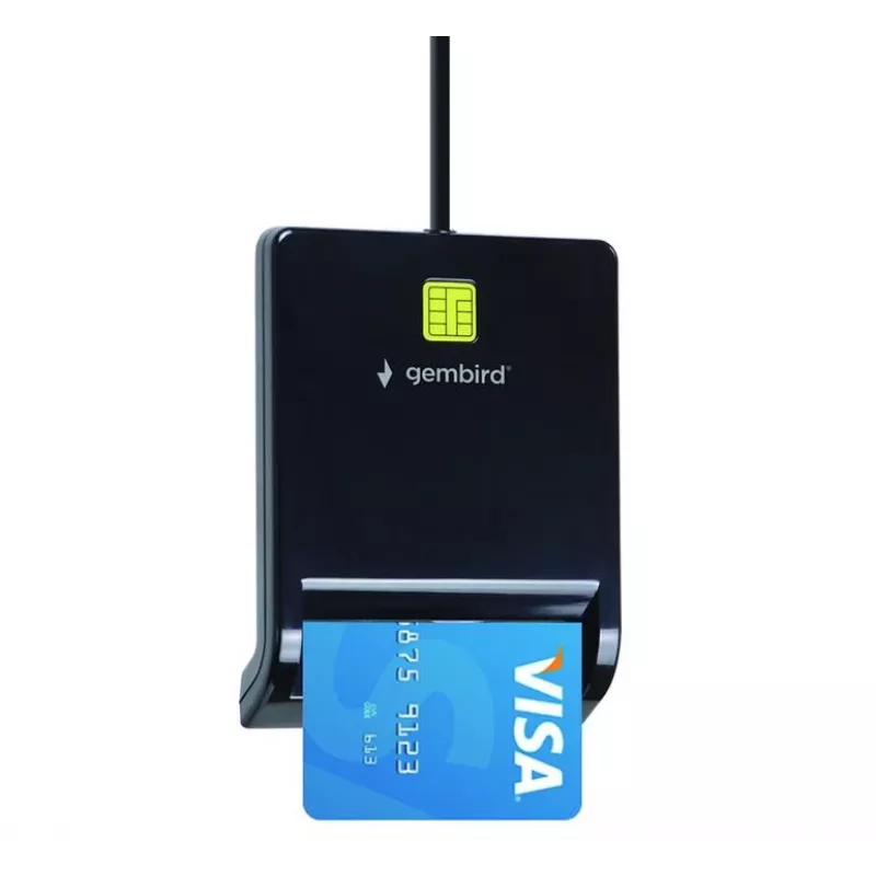 Gembird FD2-SCR Leitor universal de cartões inteligentes USB, Preto